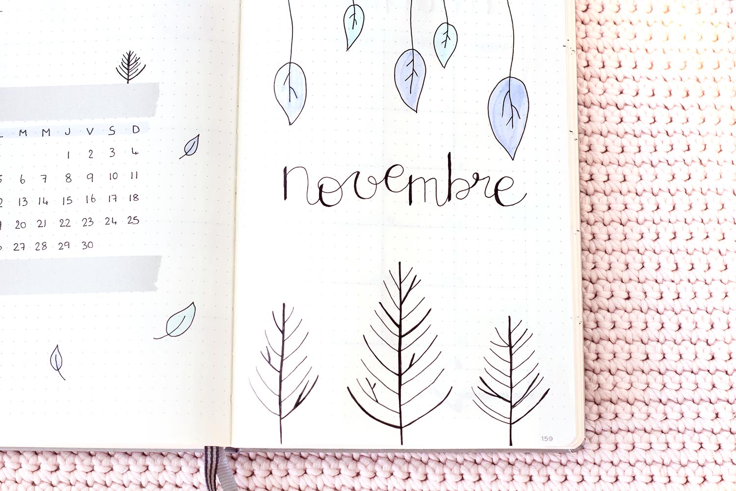 Bullet Journal Novembre : Idée de mise en page - Manayin