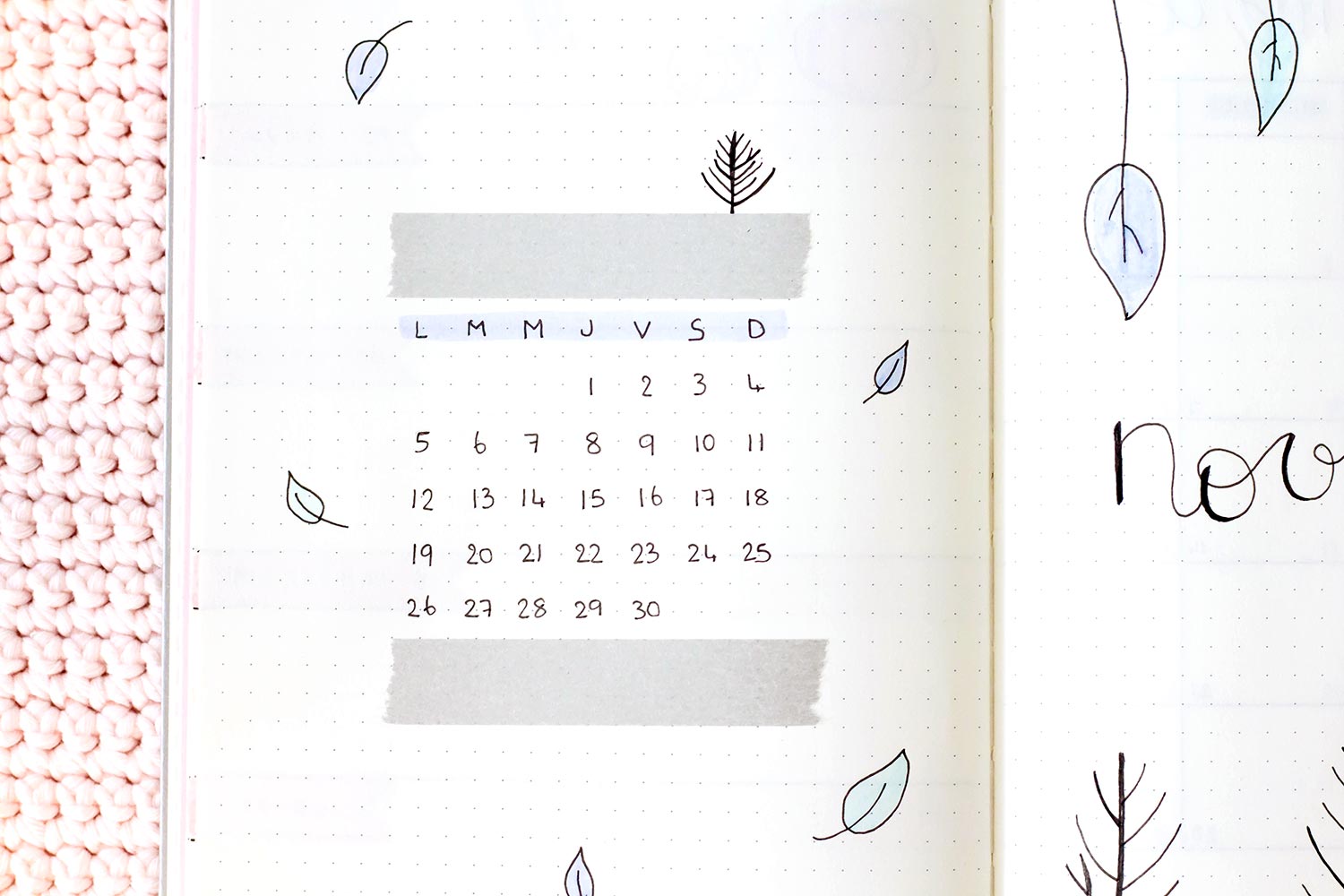 Bullet Journal Novembre : Idée de mise en page - Manayin