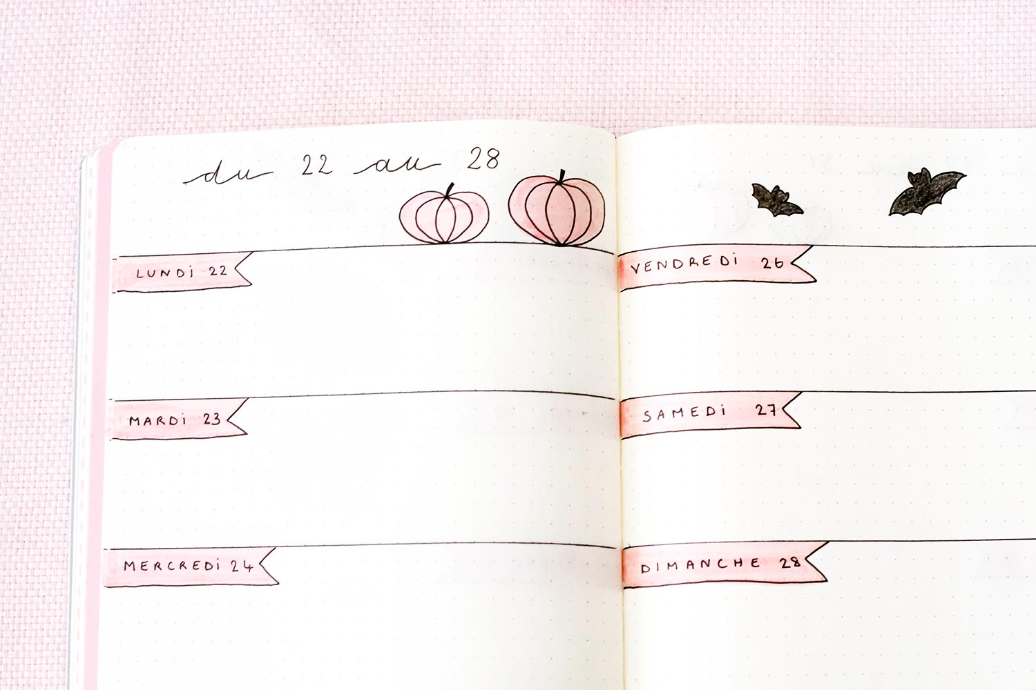 Bullet Journal Octobre : Idée de mise en page - Manayin