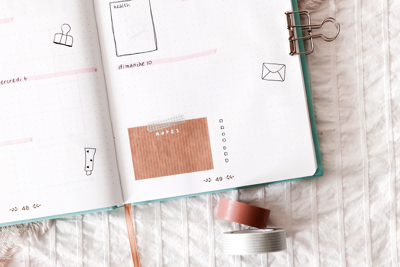 Bullet journal Mars – idée de mise en page - Manayin