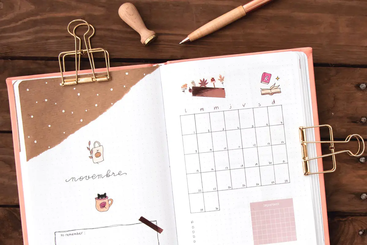 Bullet journal novembre : profiter de l'automne - Manayin