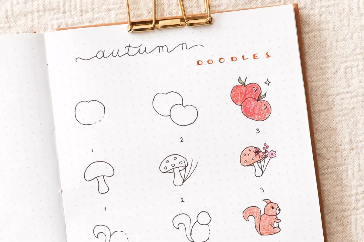 20 idées de doodles à faire dans son bullet journal pour l'automne